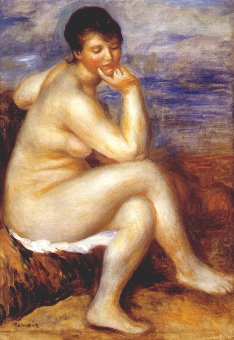 Bather with a rock 1880